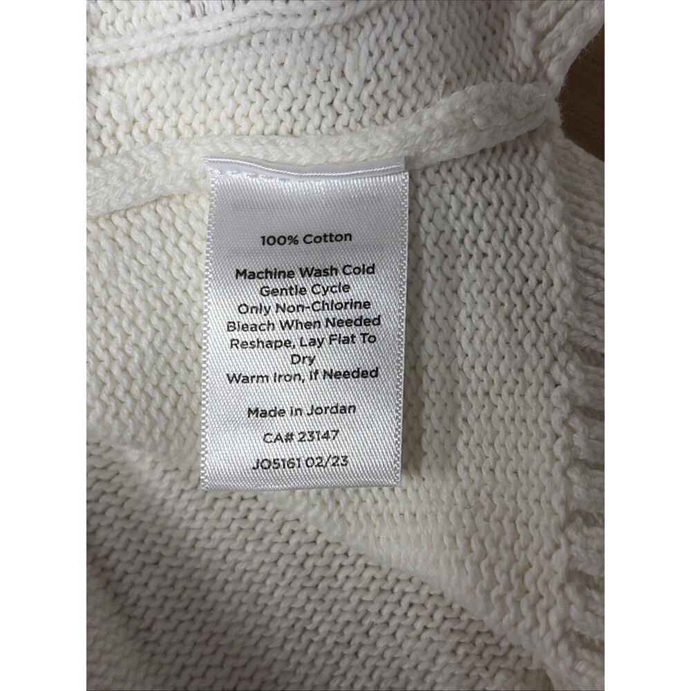 TALBOTS Womens SWEATER Long Sleeve 1/4 Zip Pullover IVORY Size 1X - Picture 4 of 4